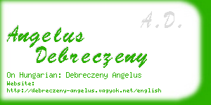 angelus debreczeny business card